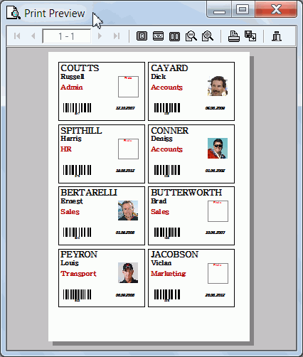 Identification Card Label Design