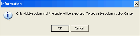 Data Export Manager dialog