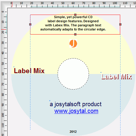 Using paragraph text on a circular object